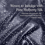 Brooklinen Mulberry Silk Pillowcase – 100% Pure Silk Pillow Case, Soft & Durable, Anti-Friction Comfort, Hight Quality Smooth Texture – Machine Washable & Breathable – Standard Size (Celestial)