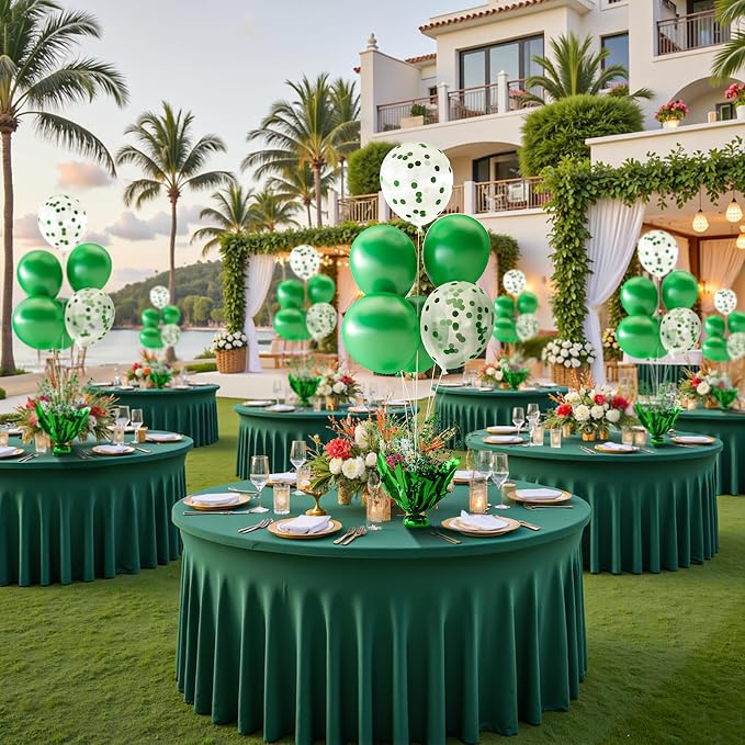 Green Balloon Table Centerpiece Kit, 6 Sets Green Balloon Stands - Image 2