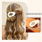 6 Pack Flat Hair Clips for Women,Large Claw Clips Strong Hold Hair Clips for for Thick & Thin Hair for Daily Styling