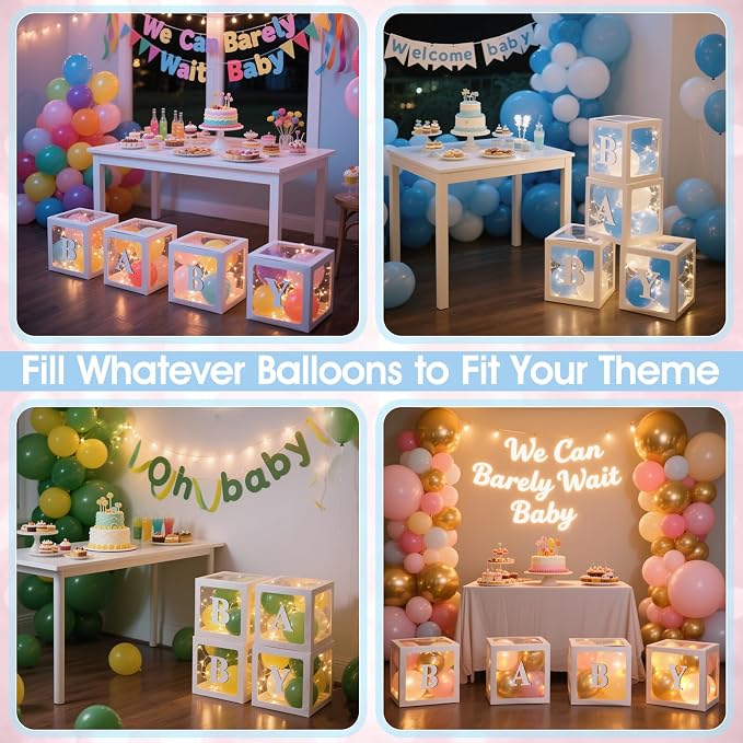Ledido Baby Boxes with Letters & Fairy Lights - Image 3