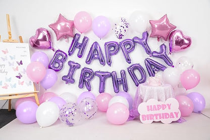 Pink Purple Birthday Decorations - Image 4