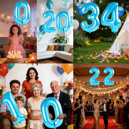 40 Inch Number 34 Balloons for 34th Birthday Party Decorations, 0-100 Jewelry - Image 7