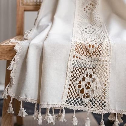Sutuo Home Boho Curtain Crochet Lace Patchwork Semi-Blackout Bohemian Handmade - Image 6