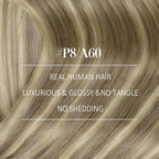 YoungSee 100G Weft Hair Extensions Highlight Human Hair Weft Extensions Light Brown Highlight Blonde Sew in Hair Extensions Real Human Hair for Short Hair 14Inch