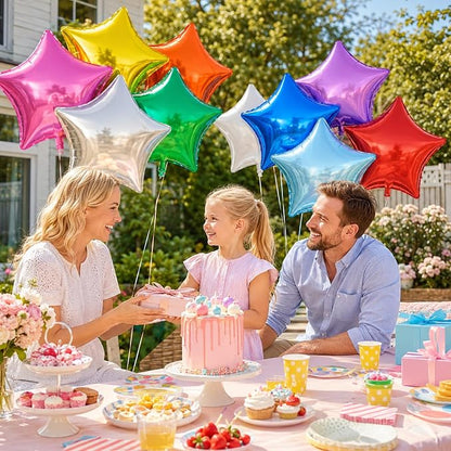FEYG Star Foil Balloons, 18 Inches, - Image 5