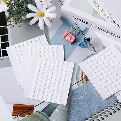 JANYUN 560 Pcs Round Sticky Clear Dots Stickers, 6mm Putty Sticky Tack | Double - Image 5