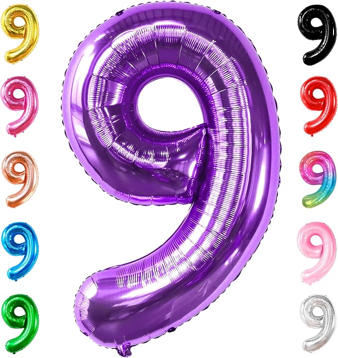 KatchOn Foil Purple 9 Balloon Number by KatchOn