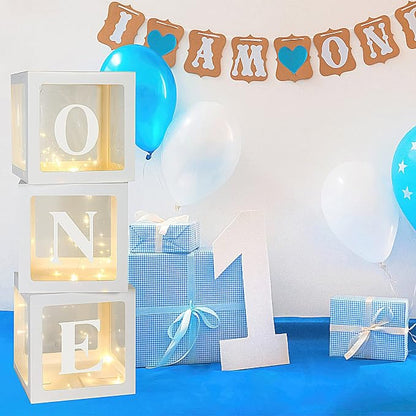 Qeeenar 3 Pcs Balloon Box Decorations First Birthday Decorations - Image 4