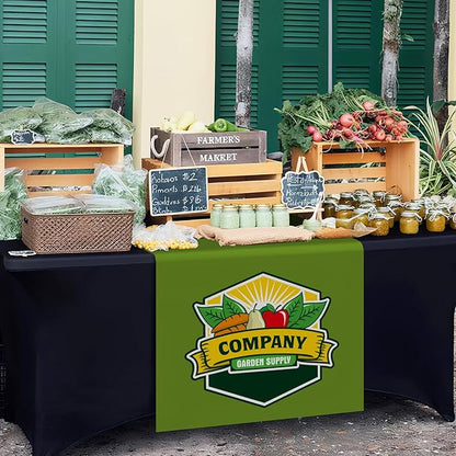 Custom Table Runner with Business Logo 36 in x 72 in, Customzied Banner and - Image 6