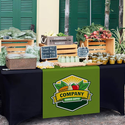 Custom Table Runner with Business Logo 24in x 72 in, Customzied Banner and Signs - Image 6