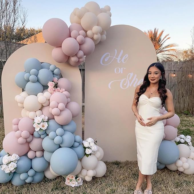 HILAVO Pink and Blue Balloon Arch Kit 133 Pcs Gender Reveal Balloons Garland - Image 5