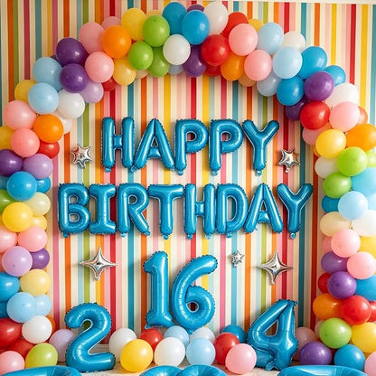 2 Set 20 Pcs Number Balloons 16 Inch Light Blue 0-9 Number Foil Balloons Light - Image 5