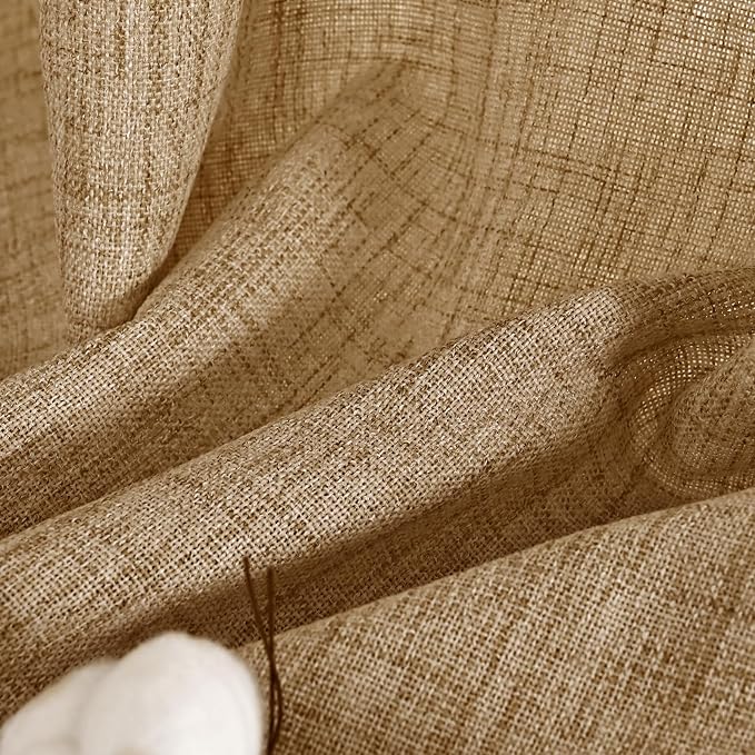 YoungsTex Toffee Linen Curtains 54 Inch Length - Image 9