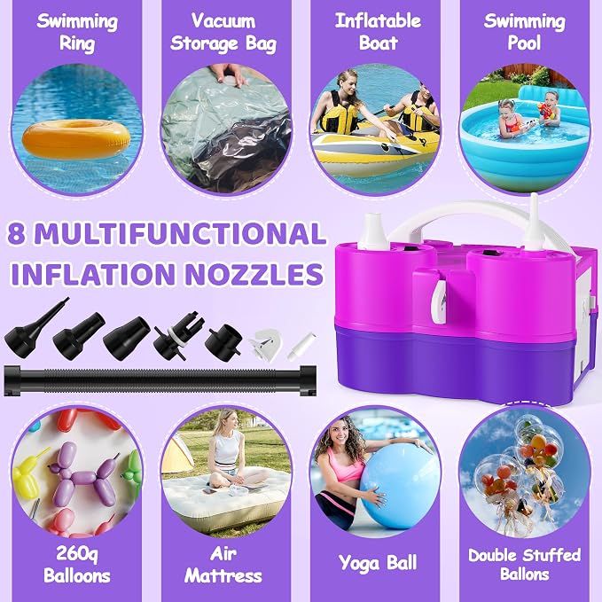 Balloon Pump Electric, 3-in-1 Portable Air Pump - Image 7