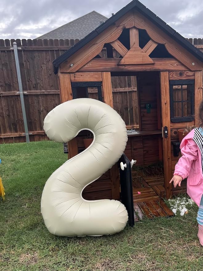 40 Inch Cream Number 2 Balloon Birthday Party Decorations - Image 8
