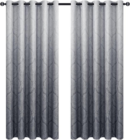 DWCN Grey Ombre Blackout Curtains - Image 8