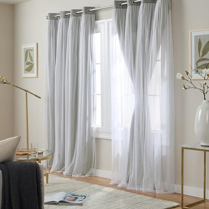 TOWN & COUNTRY LUXE Talia Double Layer Indoor Curtains, Sheer and Room - Image 3