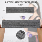 Sweat Bands Headbands for Women Non Slip, Workout Headbands with Grip - Women Sports Head Bands for Women's Hair, Moisture Wicking Sweatbands for Running Yoga Athletic