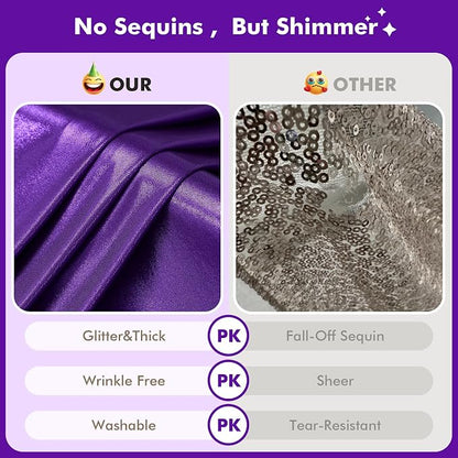 40ftx10ft Shimmer Purple Sequin Backdrop Curtain - Image 4