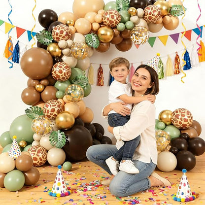 Sage Green Brown Balloon Garland Kit, Safari Balloon Garland Arch Kit - Image 4