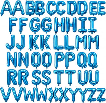 52 Pcs Blue Letter Balloons 16 Inch Mylar Foil Alphabet Letters 2 Sets A- Z by Togvu