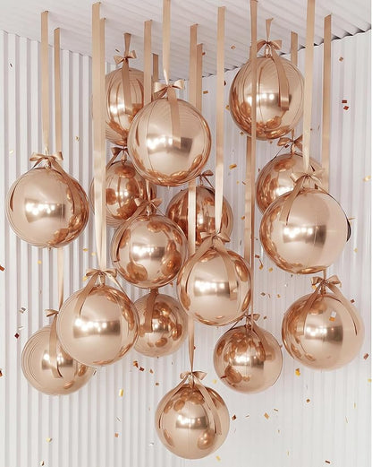 Jenaai 30 Set Round Foil Balloons Bulk 22 Inch 4d Metallic Giant Balloons Set by Jenaai