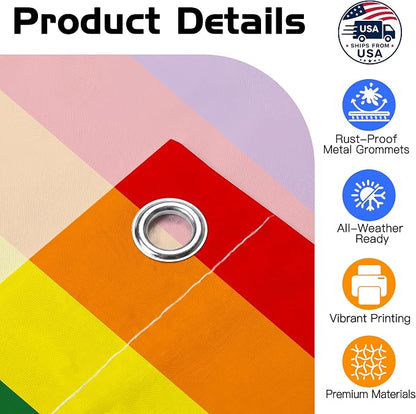 Custom Rainbow Pride Flag with Picture, Personalized LGBTQ Flags with Face - Image 4