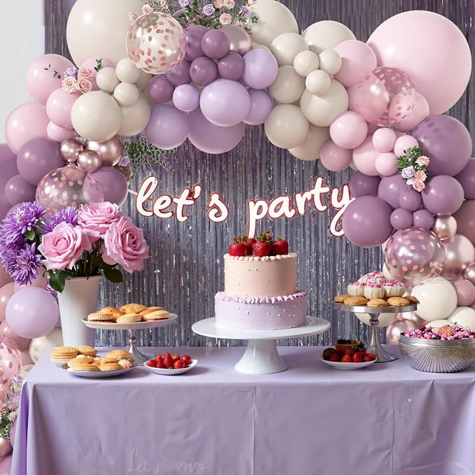 Amandir 173Pcs Dusty Purple Balloon Arch Garland Kit | Double-stuffed Pink - Image 7