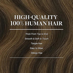 GOO GOO Clip in Hair Extensions Real Human Hair, Remy Human Hair Extensions Clip ins for Women, Natural Human Hair, 24inch 120g 7Pcs, 2/6/2 Balayage Dark Brown to Chestnut Brown