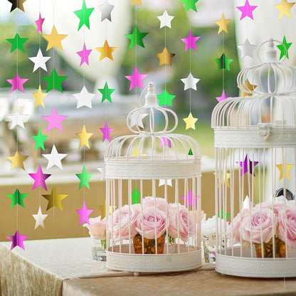 Patelai Glitter Star Garland Banner 2026 Graduation Decor 130 Feet Star Hanging - Image 6