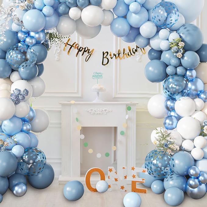 Amandir 173Pcs Dusty Blue Balloon Arch Garland Kit | Baby Light Dusty Blue - Image 7