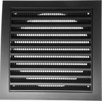 Repa Market 6 Inch Anthracite Dryer Vent Hood/Duct Cover for Walls or Ceiling/ABS Plastic Louvered Air Grille with Built-In Mesh Screen/Exhaust and Dryer Vent Covers for Indoor & Outdoor Use