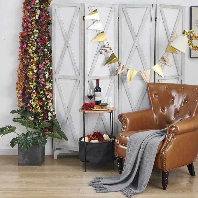 Artificial Flower Garland 8pcs 8.2ft Floral Rose Vine Decor, Hanging Faux Roses - Image 8