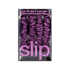 slip Skinny Scrunchies: Anti-Crease, Anti-Breakage Slipsilk™ Design Protects Delicate Hair | Includes 4 Pure Silk Scrunchies: Dark Purple