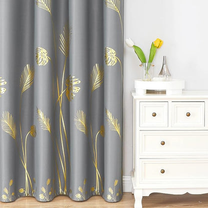 Room Darkening Grey Blackout Curtains - Image 2