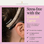 Curlfriend Collective Gray Daze Comfort Curve Headband – Luxe 100% Mulberry Silk, Elegant Wide Hair Accessory for Women - No-Slip, No Headache, Gentle on Hair, Chic Design for Curly & Textured Hair