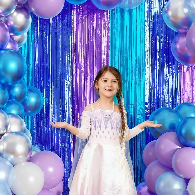 Blue Purple Balloon Garland Arch Kit Birthday Party Decorations | Blue Purple - Image 2
