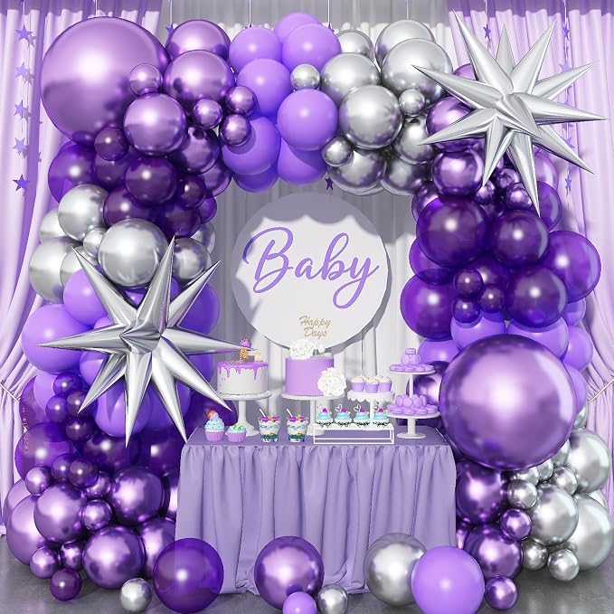 Dark Purple Balloon Arch Kit by Paeyeq