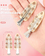 HAIMEIKANG 6 PCs Acrylic Creaseless Hair Clips for Women - No Crease No Bend Hair Clip Makeup Bangs Clips for Women and Girls Flat Hair Clips for Hair Styling