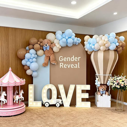 110pcs Light Brown and Sand White Balloons kit, 18/12/10/5 Inch Balloons | - Image 4