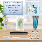 Moda West 24 Kits - Bulk Case of Wholesale Basic Toiletry Kits for Men, Women, Travel, Charity