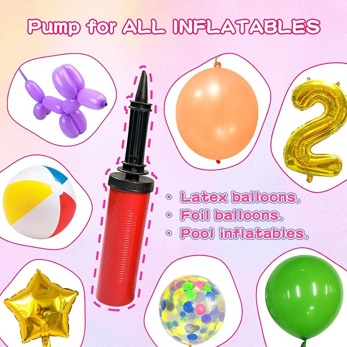 4pcs Balloon Pump Hand Held Inflator Air Pump - Image 7