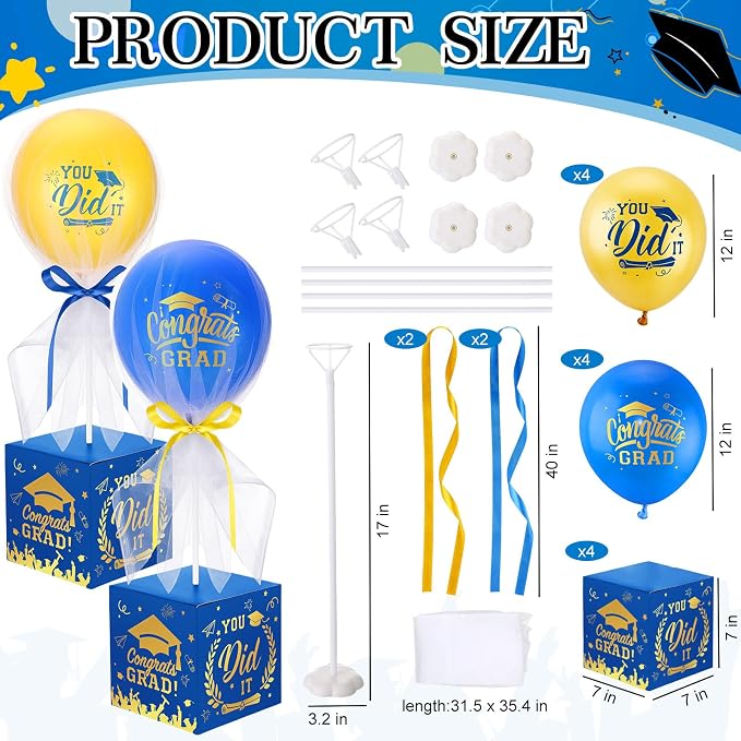 Seenelling 4 Sets Graduation Centerpieces - Image 3