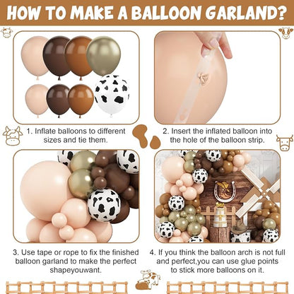Brown Western Balloons Arch Kit - Image 7