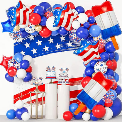 5 Pcs Patriotic 4th of July Balloons Set - Image 3
