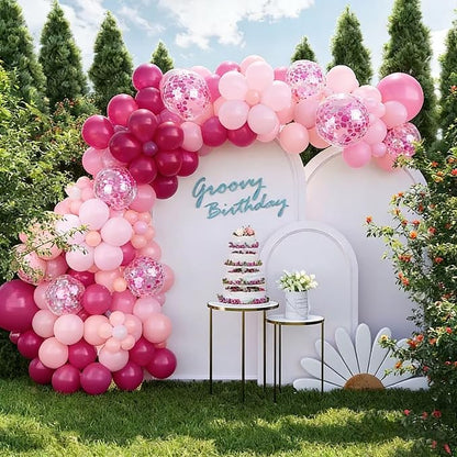 Pink Balloons 60Pcs 12 Inch Pink Confetti Latex Balloon Set - Image 2