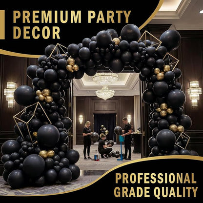 Pro Duralatex Black Extra-Thick Balloons 100 Pack 12 inch | Black Balloons - Image 2