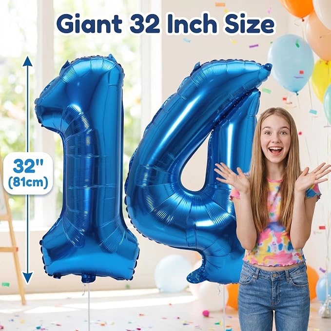 YPSelected 32 Inch Large Foil Helium Number Balloon Birthday Wedding Party 0-9 - Image 5