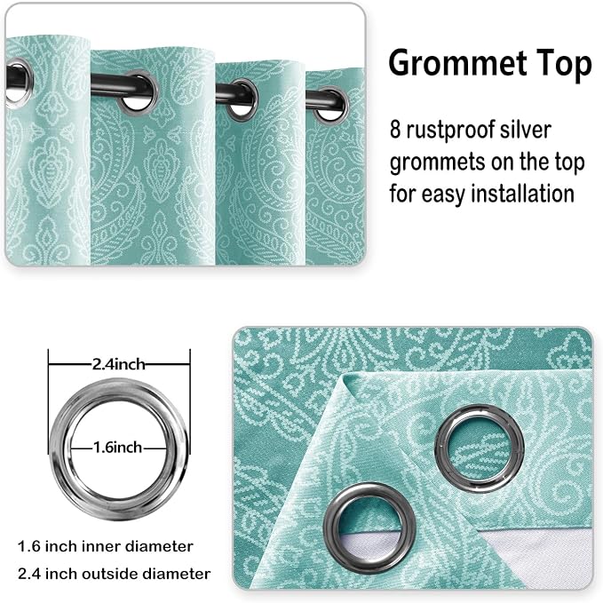 DWCN Ombre Blackout Curtains for Bedroom - Image 5
