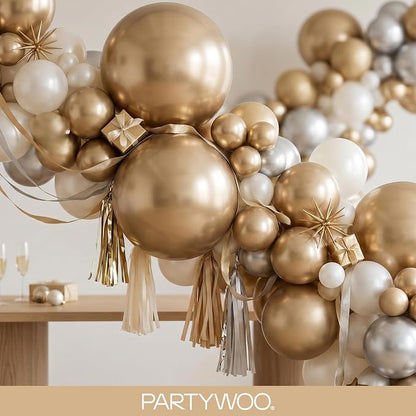 PartyWoo Metallic Gold Balloons 128pcs Different Sizes of 18 12 10 5 Inch - Image 8